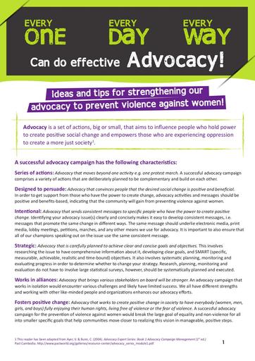 AdvocacyTips 16days2011