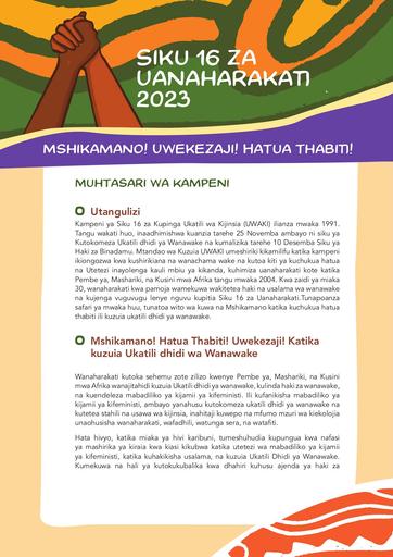 Campaign Overview 2023 SWAHILI