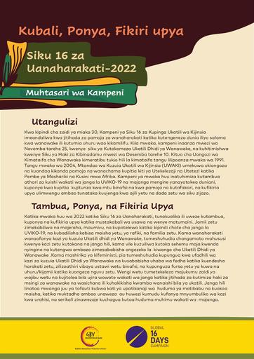 Campaign Overview 2022 Swahili