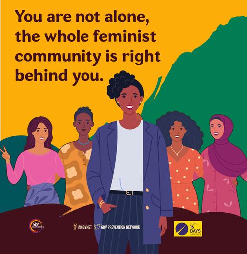 Feminsit commmunity right behind you